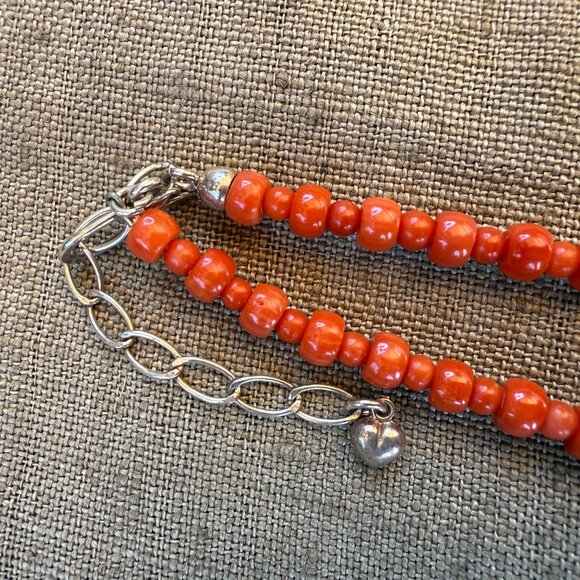 Red Coral Bead Necklace Jay King Mine Finds - Picture 7 of 8